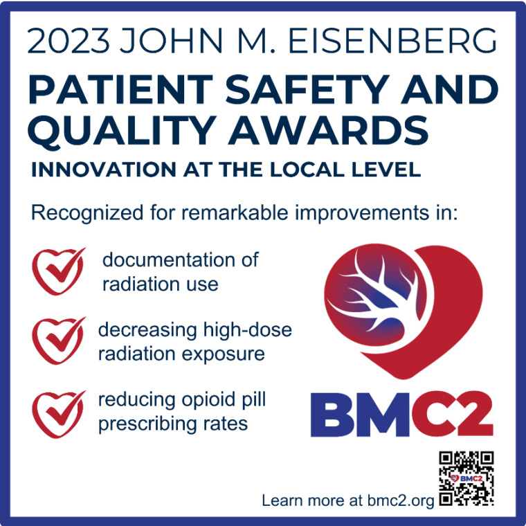 BMC2 Recognized as a 2023 Eisenberg Patient Safety & Quality Award Recipient by NQF, Joint Commission